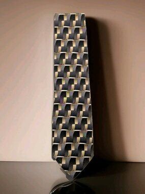 Ziggurat by Mulberry Neckwear Mens Neck Tie Brown Gold One Size Suit 100% Silk